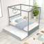 Lit double avec lit gigogne simple, gris-981526912