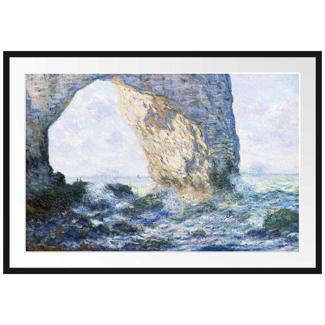 Claude Monet - Das Manneporte Bei Etretat - Im Bilderrahmen Mit Galerie-Passepartout