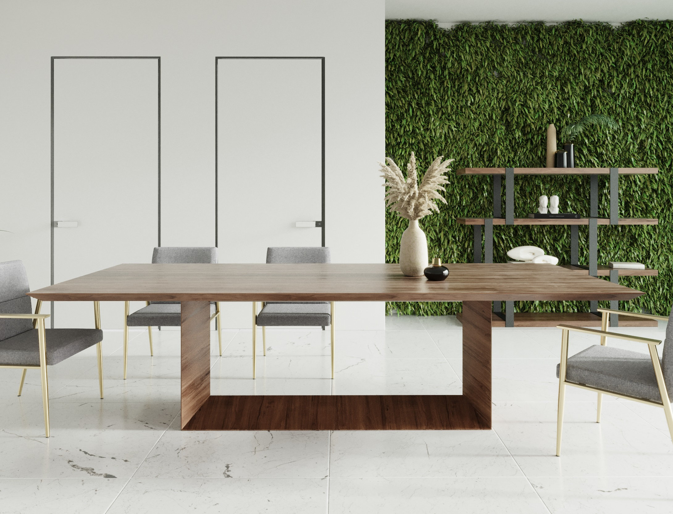 AllModern Avry 110" UShaped Dining Table Wayfair