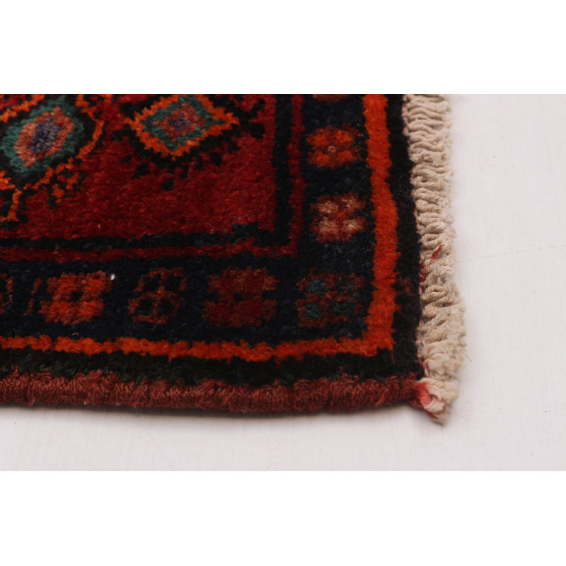 Tapis de couloir noir en laine 4 pi 8 po x 9 pi 7 po Demeturis