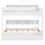 Lit superposé double avec lit gigogne et tablettes intégrées, lit superposé en bois avec rangement-1522531310-1522531311