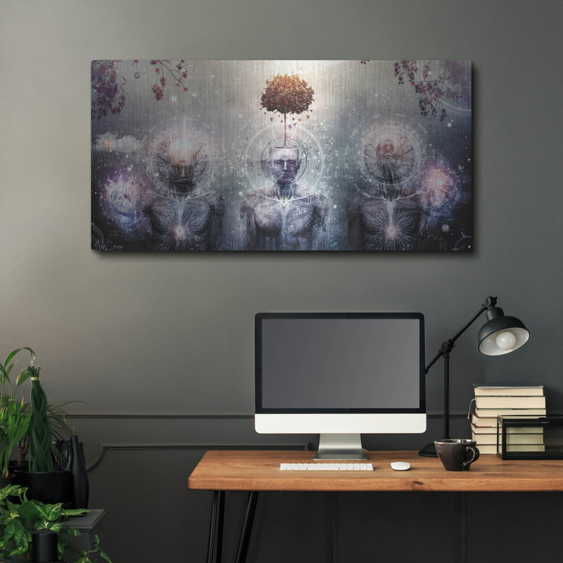 «Hope For The Sound Awakening» par Cameron Gray, art mural en métal, H 24 po x l 48 po