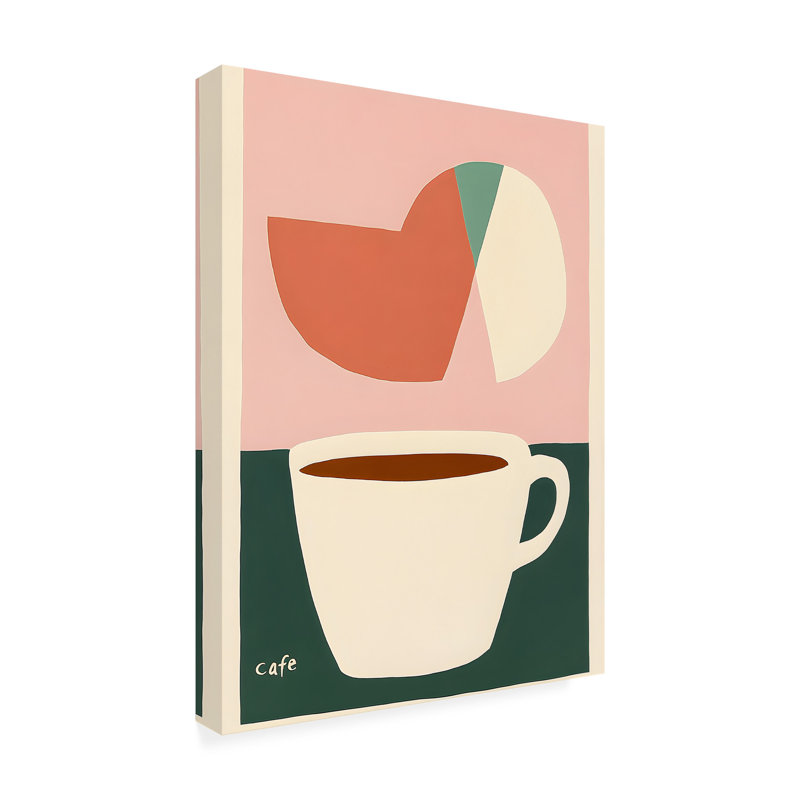 Art mural sur toile tendue - "Naive Caffe I", décoration murale pour salon, chambre à coucher ou bureau - 24 x 32