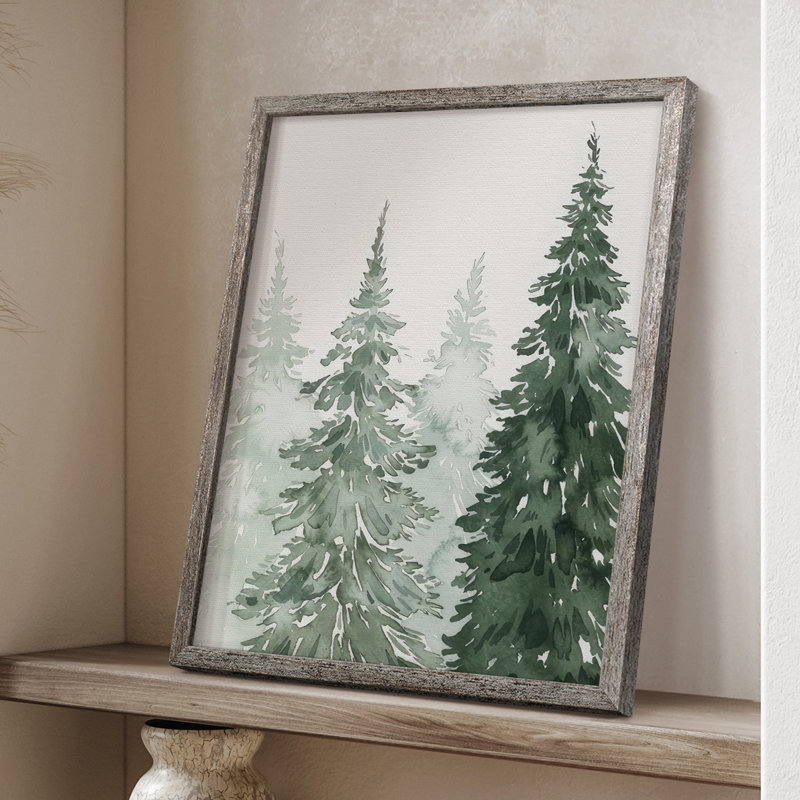 «Winter Washed Coppice I», reproduction encadrée - bois massif, H 30 po x l 24 po