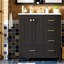 Ensemble de meuble-lavabo 30 po avec lavabo en céramique, armoire de rangement en bois massif, ensemble de meuble-lavabo autoportant avec 4 tiroirs et portes à fermeture douce, meuble-lavabo-1503630172