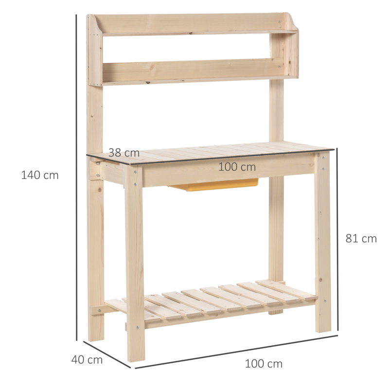 Fir Wood Potting Bench