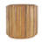 Claree Mango Wood Handmade Concaved Curve Drum Side End Brown Accent Table with Ridges-1124145537