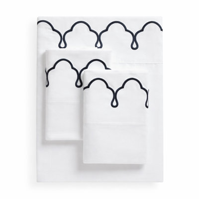 Scalloped 100% Cotton Standard Sheet Set