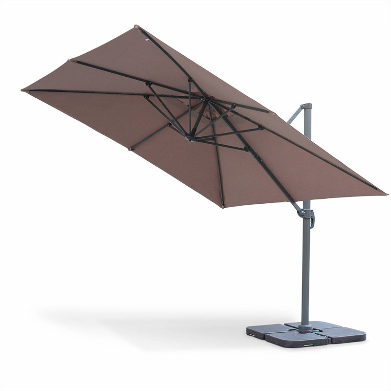 Alaisia 300cm Cantilever Parasol, Brown, 260cm H x 300cm W x 300cm D