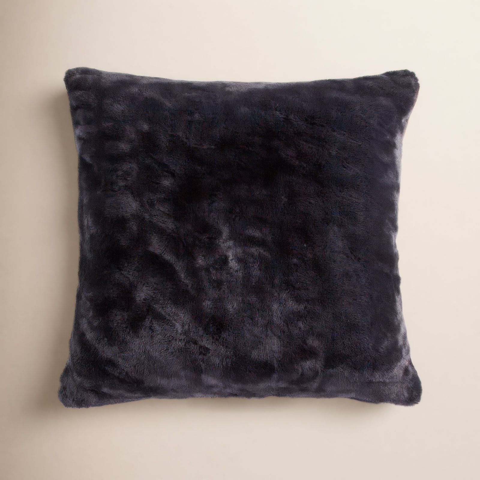 Ruched Rabbit 27" x 27" Pillow, Black