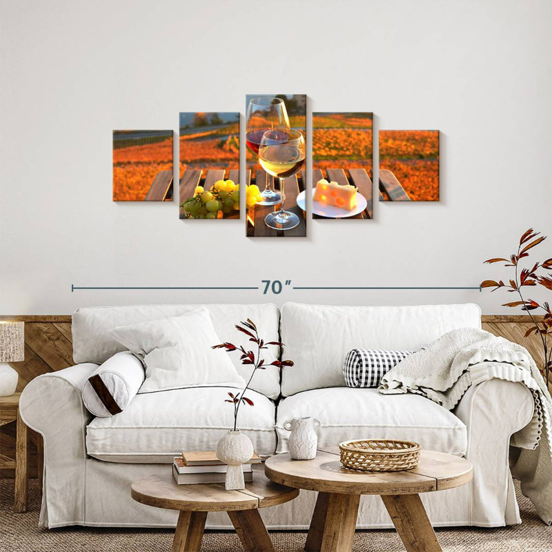 Wine By Geneva Lake, 24" H x 55" W