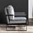Mid-Century Modern Accent Chair, Durable Square Metal Frame, Plush Upholstery-1147878734