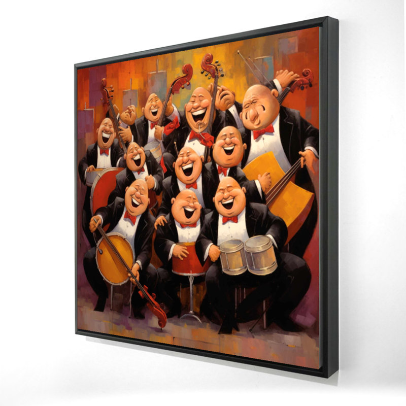 Music Band - Art abstrait contemporain encadré pour la maison