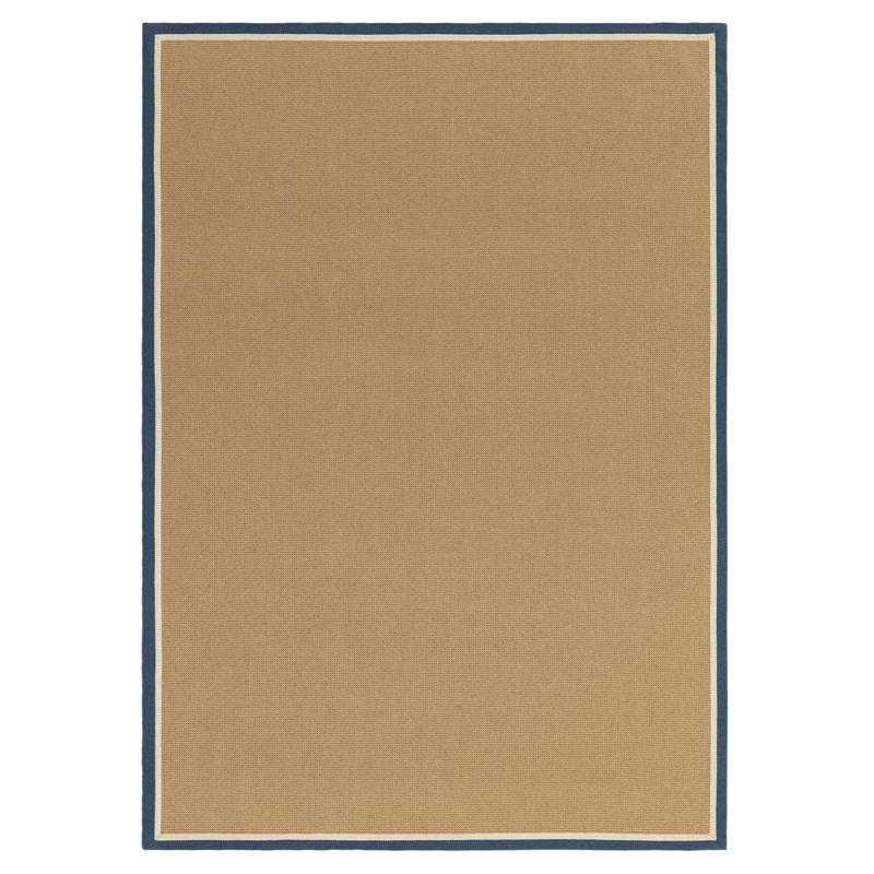 Rondle Boucle Jute Area Rug, Rectangle 200 x 290 cm, Blue Cream