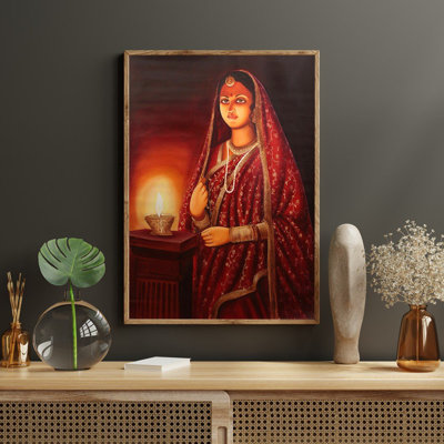 The Lady With The Lamp | Oil Painting On Canvas