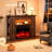 43" Electric Fireplace With Mantel, Freestanding 23" Fireplace Insert Heater With 7 Adjustable Flame Colors-257352736