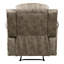 Fauteuil inclinable en bois massif et en contreplaqué, microfibre brun sable, assise de couleur relaxante, coussins de dossier attachés pour une sensation douillette
