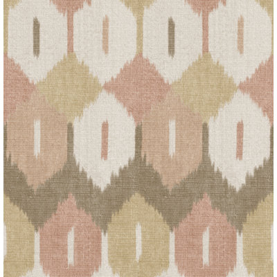 Papier peint Abilene Abricot Ikat