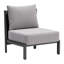 Chaise d'appoint 28 po en tissu gris