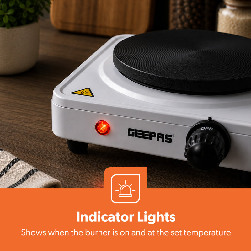 Geepas 1000 Watt Electric Single Hot Plate