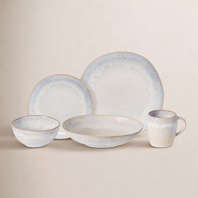 Brisa Piece Handmade Stoneware Dinnerware Set, Sal