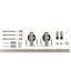 Ensemble de quincaillerie de porte de grange standard-50228634-50228633