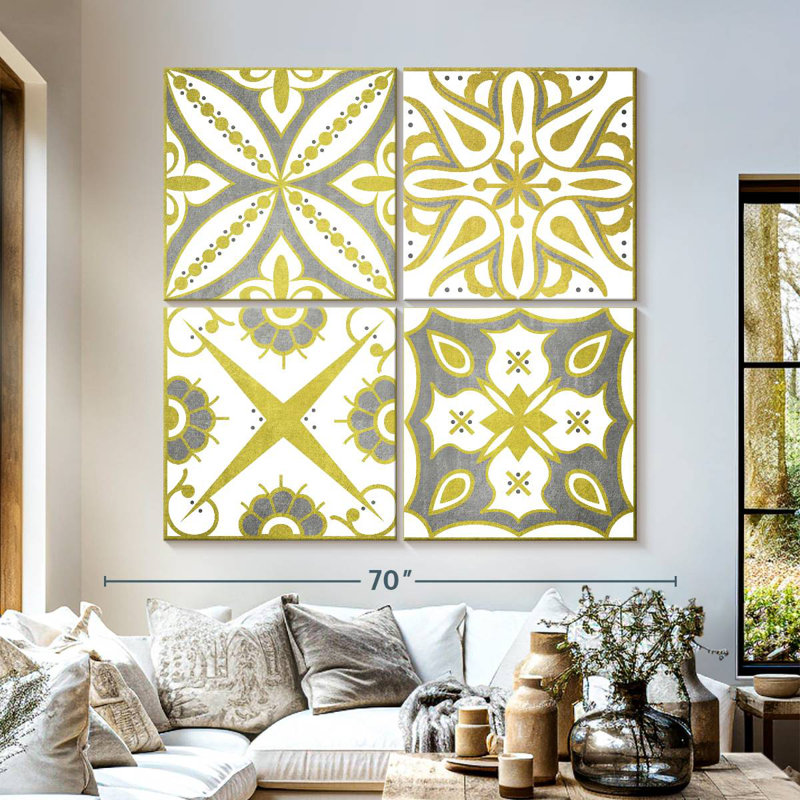 Carreaux azulejo Kerner Lime Gold, H 57 po x l 57 po