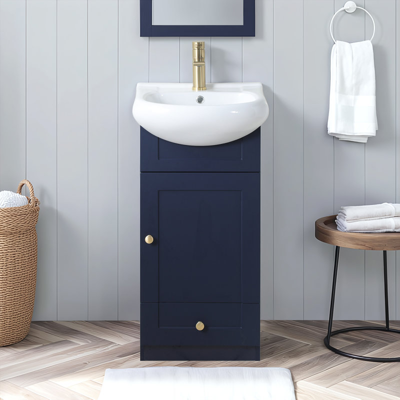 Ensemble de meuble-lavabo simple 18 po bleu