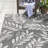 Solterra Ramo Charcoal Gray Cream Ivory Casual Leaves Flatweave Polypropylene Indoor/ Outdoor Area Rug-114547292