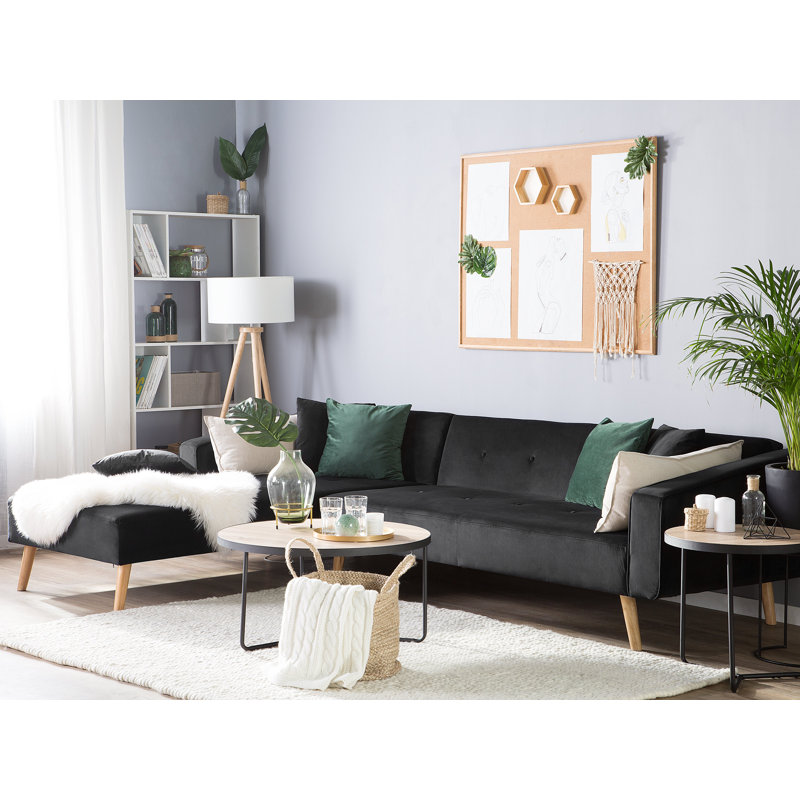 Newark 4 Seater Sofa Bed, Black