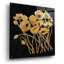 Art mural en verre doré, ligne noire, coquelicots 1 V2 'par Shirley Novak-1555927119