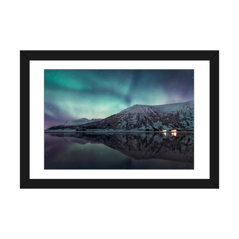 «Lofoten, Norvège X», impression sur toile, H 16 po x l 24 po x P 1 po, Papier d'art encadré noir