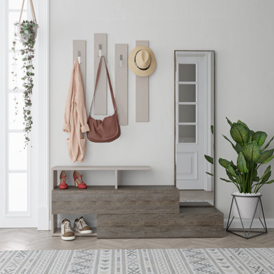 Campden Hall Tree 137cm Wide with Bench and Shoe Storage