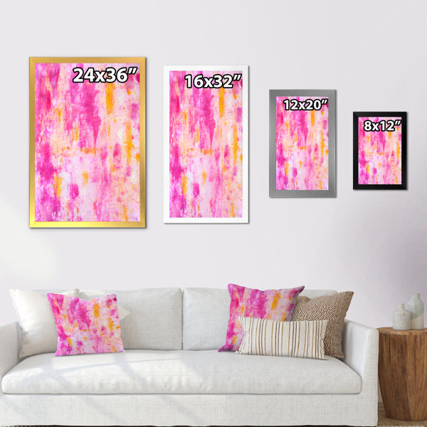 Wrought Studio Pink And Orange Abstract Art IV - Modern & Contemporary Canvas  Artwork