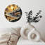 Horloge murale Renne Mountain Sunset 3D