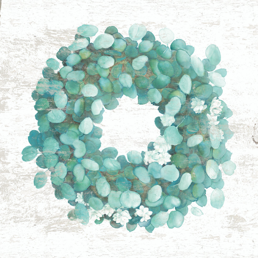 Eucalyptus Wreath - Wrapped Canvas Painting