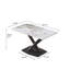 Table de salle à manger 55,12 pouces en pierre artificielle à bord droit blanc Pandora-1066613557-1066613556