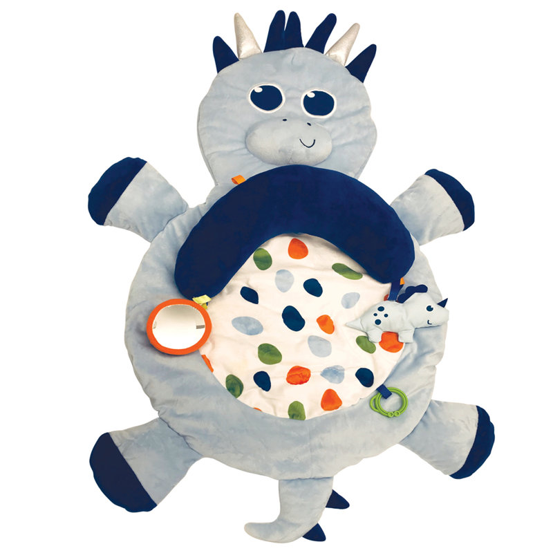 3 In 1 Infant Tummy Time Plush Fabric Playmat