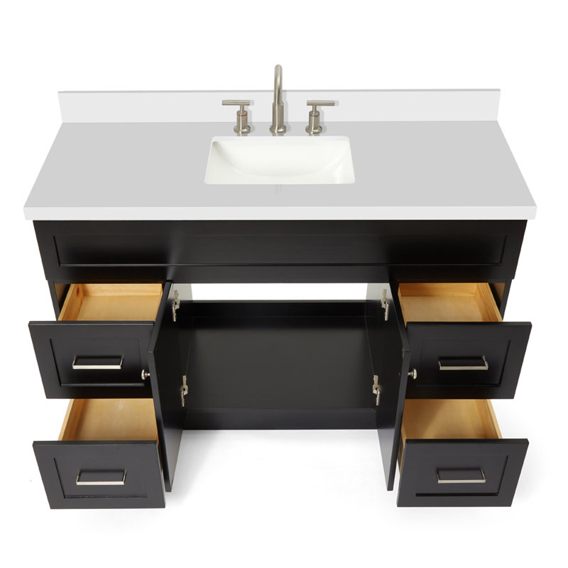 Ensemble de meuble-lavabo simple 55 po Hamlet, Noir