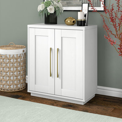 Armoire d'appoint rectangulaire blanche Tillman