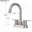 Robinet de lavabo de salle de bain 2 poignées en nickel brossé avec poignées en acier inoxydable pour 3 trous