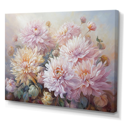 Reproduction d'art sur toile rose et mauve