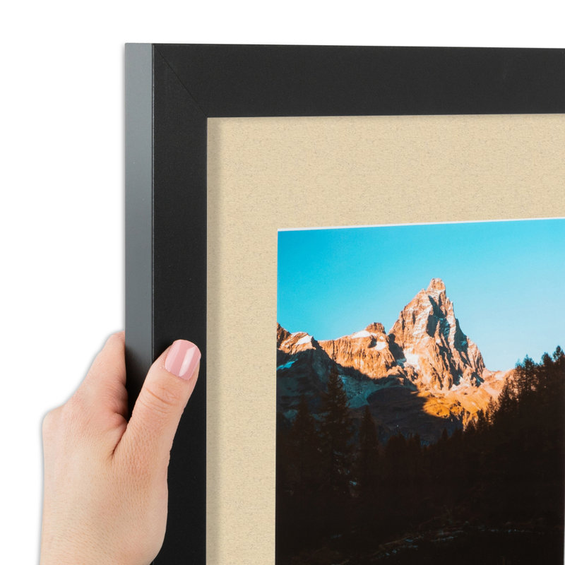Cadre pour photo simple 18 po x 36 po en bois mat, Bord de mer