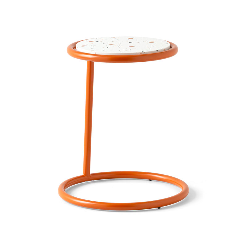 Table basse Kangoo avec structure en métal et plateau en mélamine, H 16,38 po x L 14,25 po x l 14,25 po