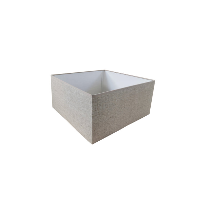 15cm H Linen Square Lamp Shade ( Uno ), Dark Grey