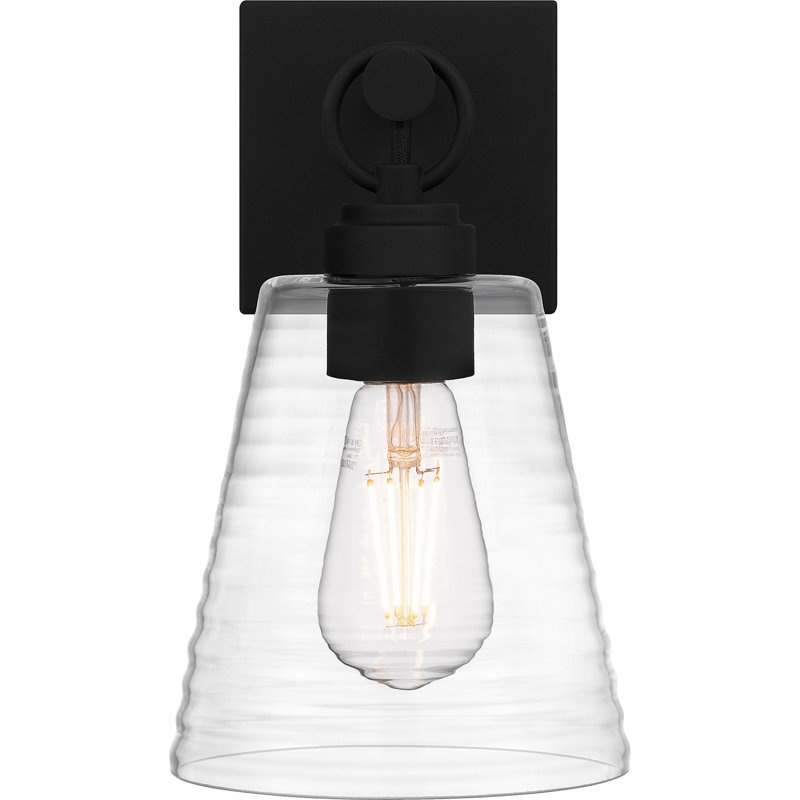 Abinesh 1-Light Earth Black Wall Sconce