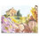 Tonneaux en bois et feuilles de raisin - reproduction sur toile