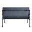 Hauteur du dossier : 16 pouces. Coussin d'assise amovible en velours gris avec structure métallique et structure métallique.