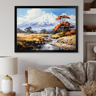 " Orange Beige Mount Kilimanjaro Tanzania "