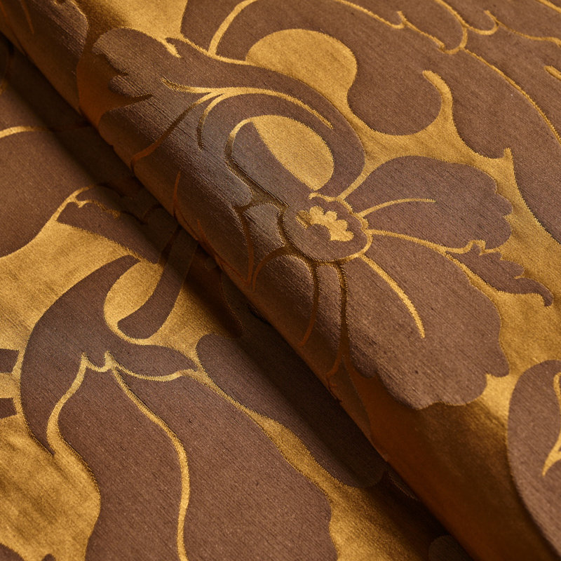 Dandridge Damask Fabric, Apollo Bronze